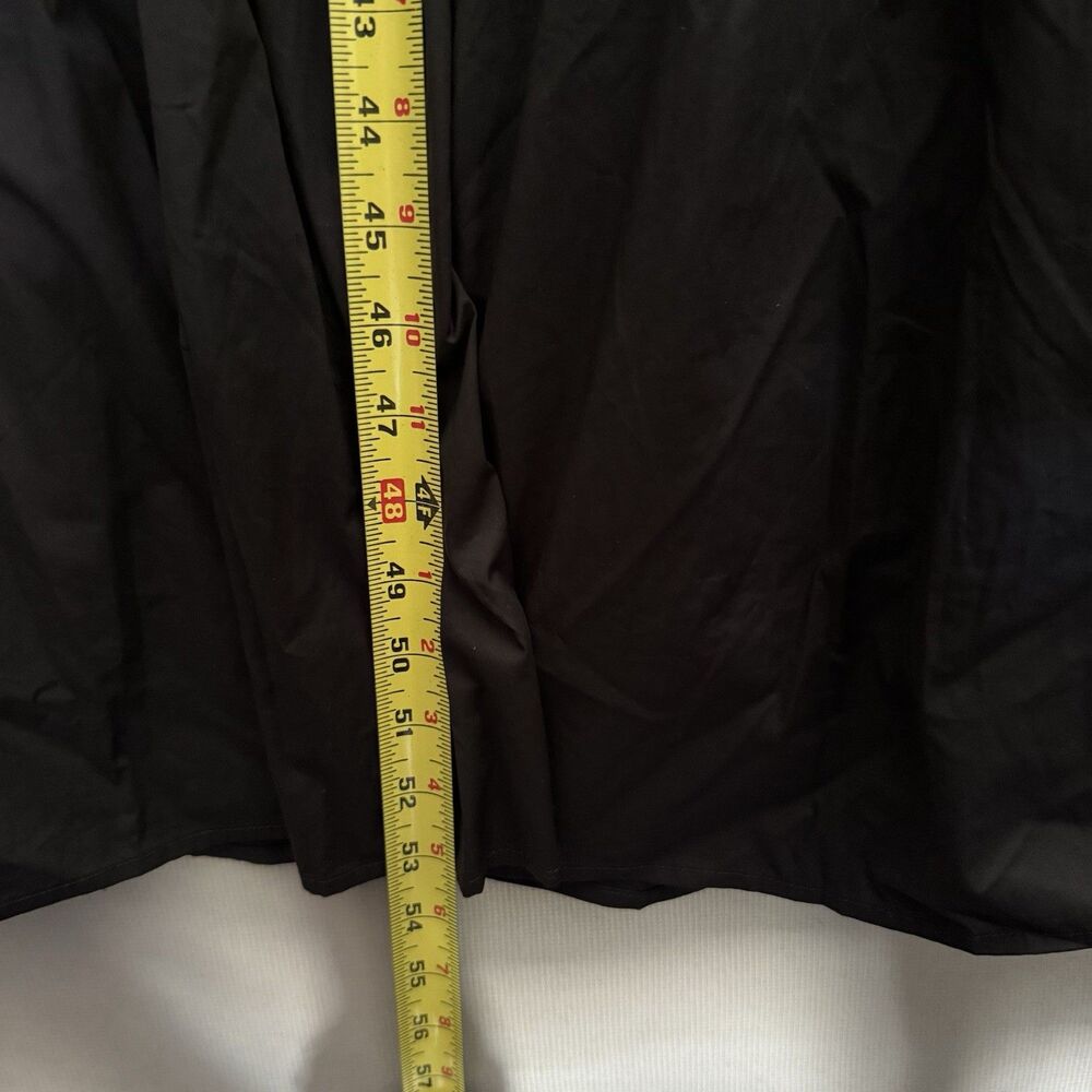 WYATT WYLDE Maxi Dress Large L Black Womens Helena Tie Neck Pockets Cotton New - Picture 10 of 13